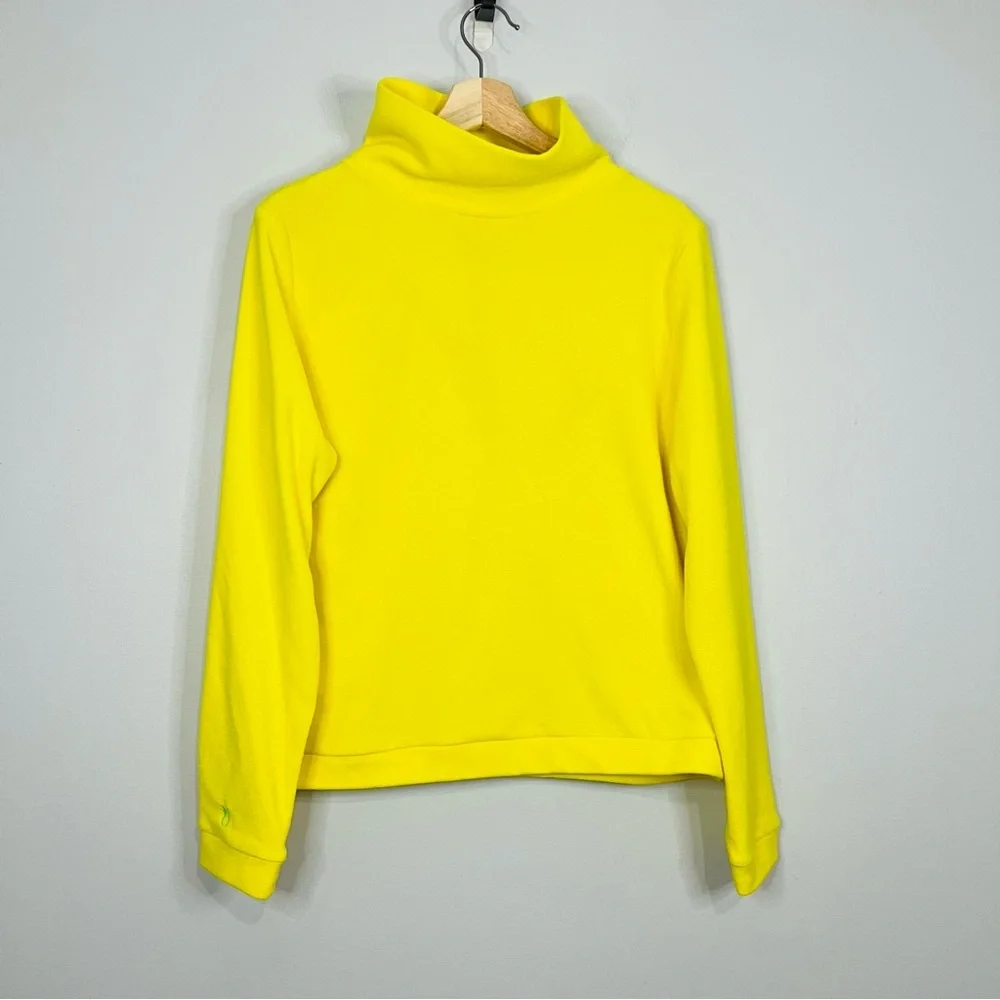 Tuckernuck Dudley Stephens Bright Yellow Cowl Neck Sweater size large and - Picture 3 of 8